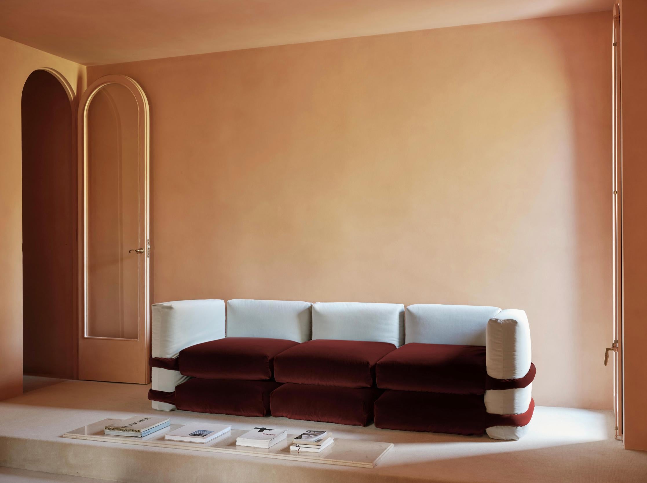 Canapé modulaire en velours Muller Van Severen pour Bd Barcelona en vente 4