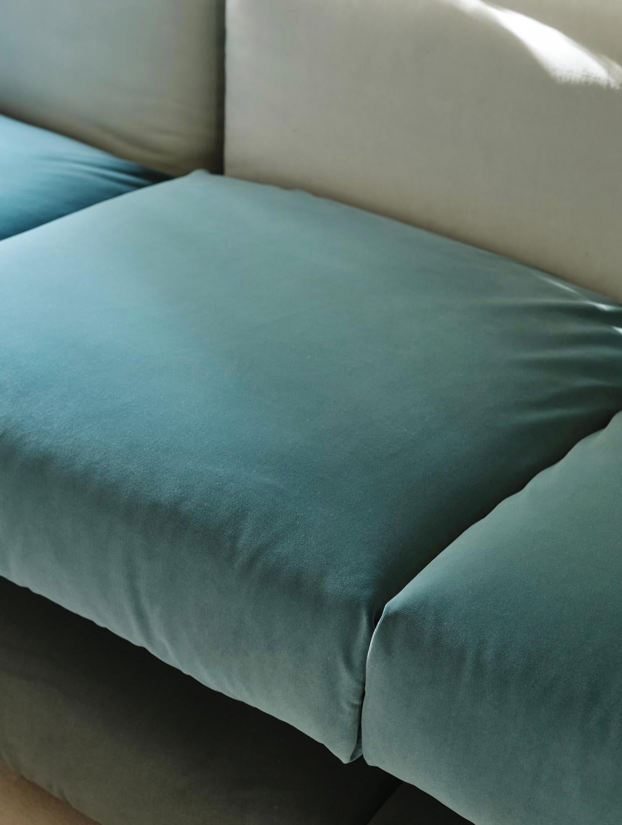 XXIe siècle et contemporain Canapé modulaire en velours Muller Van Severen pour Bd Barcelona en vente