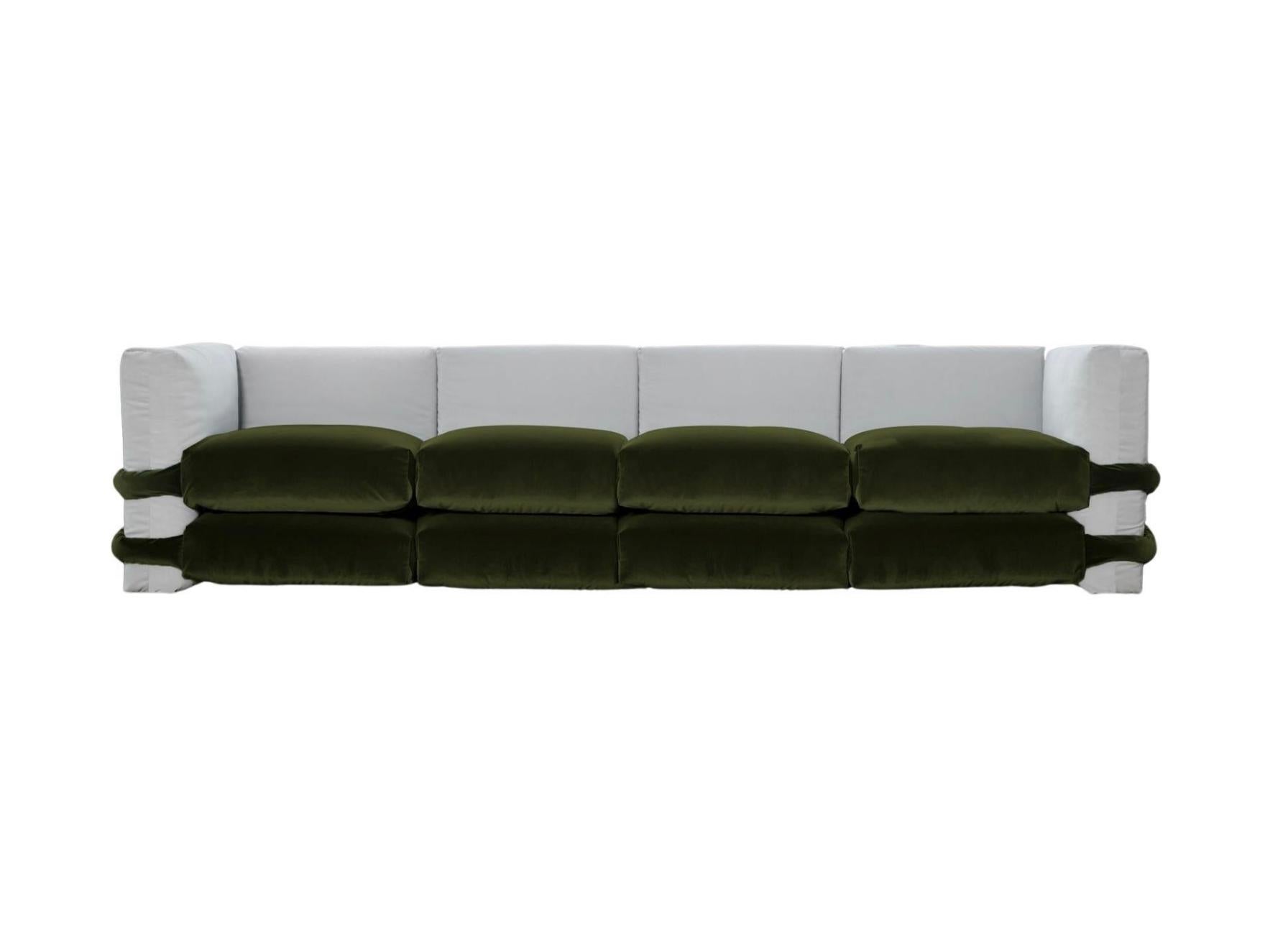 Canapé modulaire en velours Muller Van Severen pour Bd Barcelona en vente 2