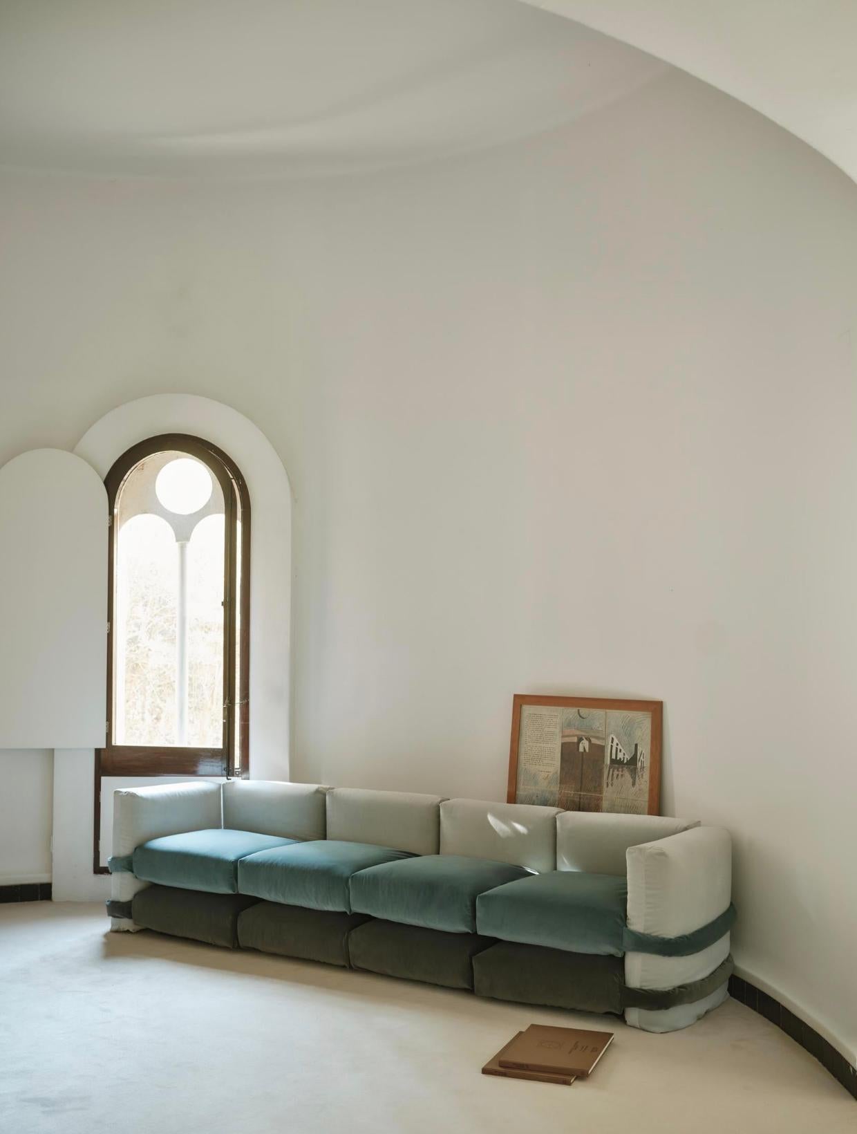 Muller Van Severen Kissen-Sofa aus Samt  Sofa für Bd Barcelona im Angebot 8