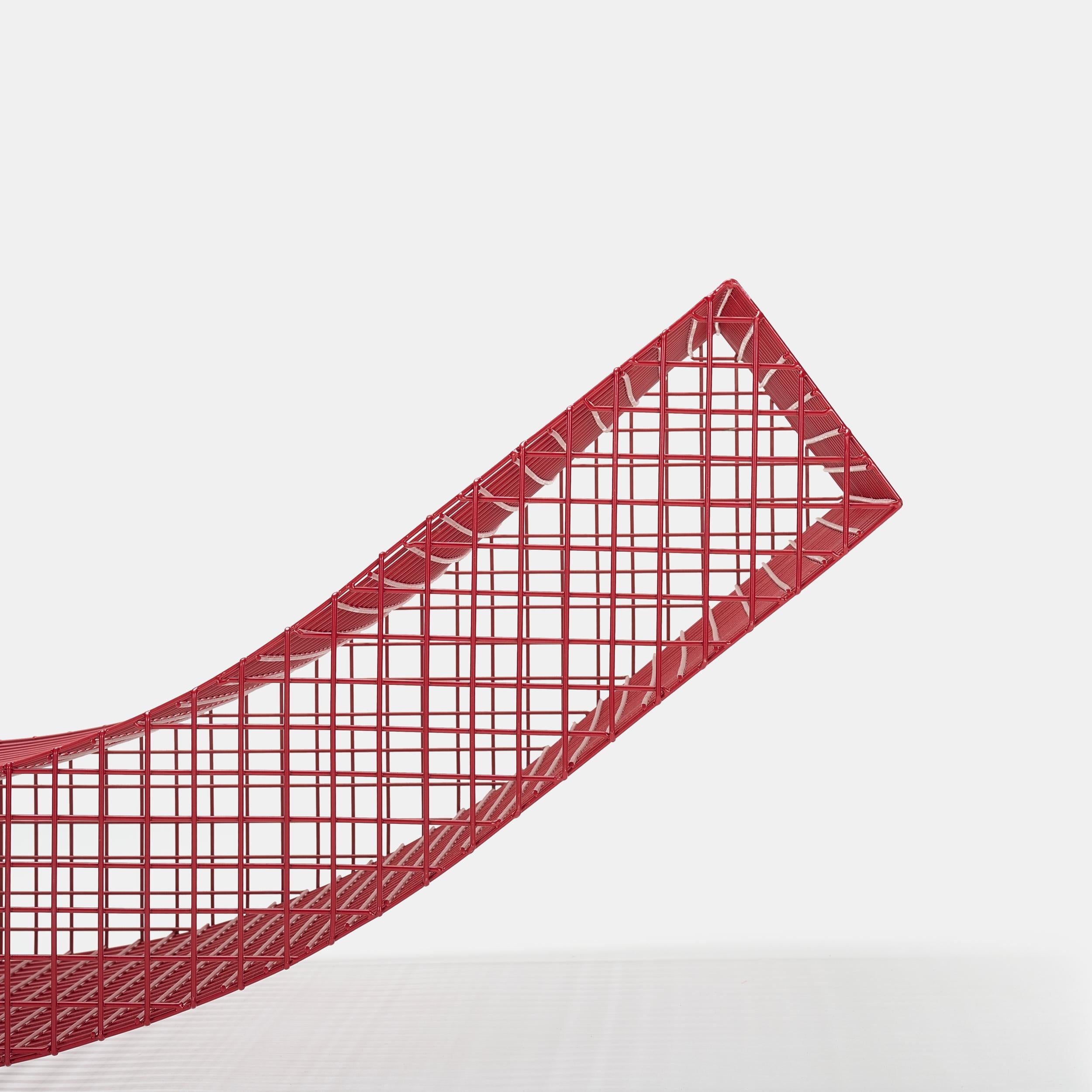 Muller Van Severen Red Wire S #1 rocking chaise Belgique Excellent état - En vente à Skokie, IL