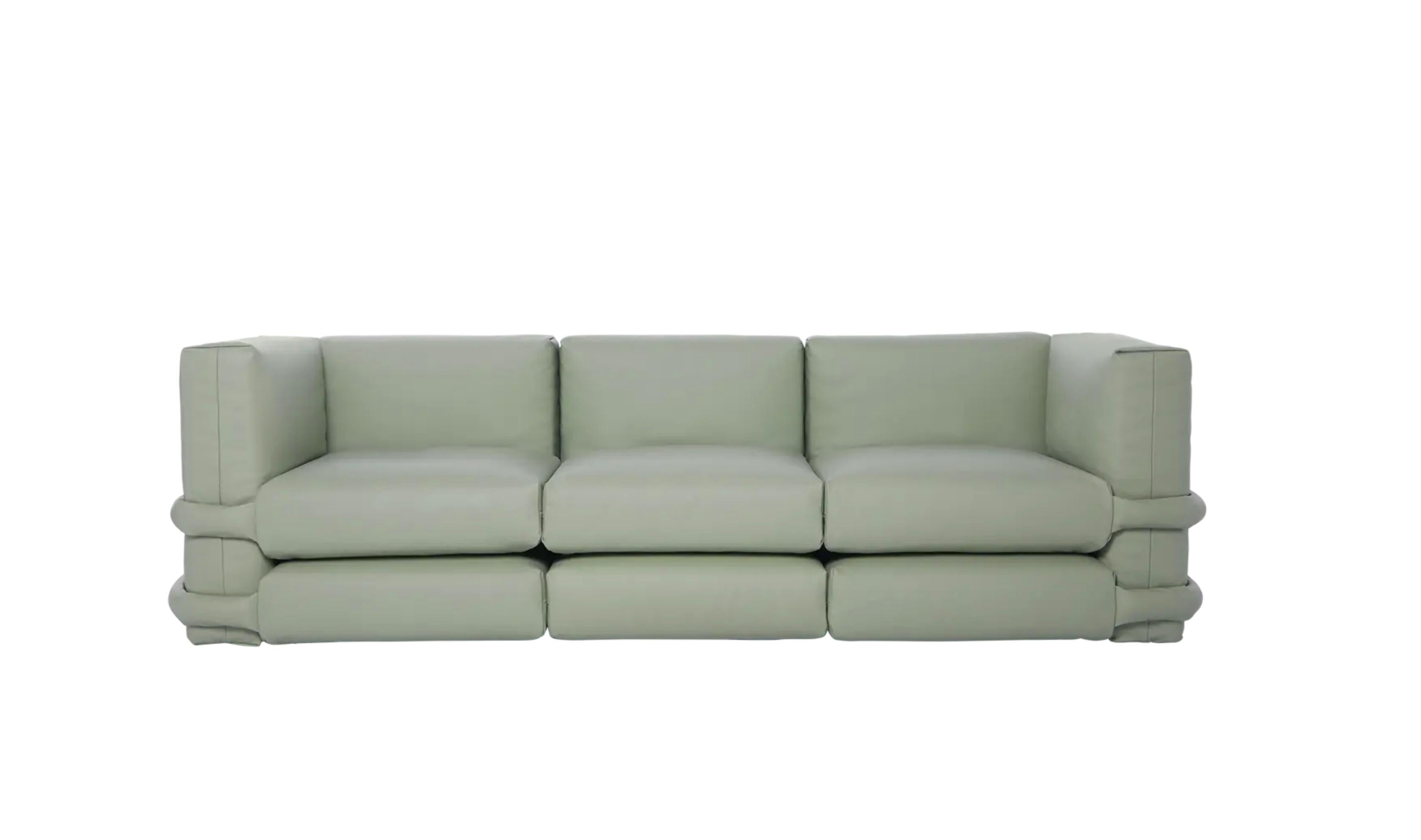 Mid-Century Modern Coussin à trois places vert Muller Van Severen pour Bd Barcelona en vente