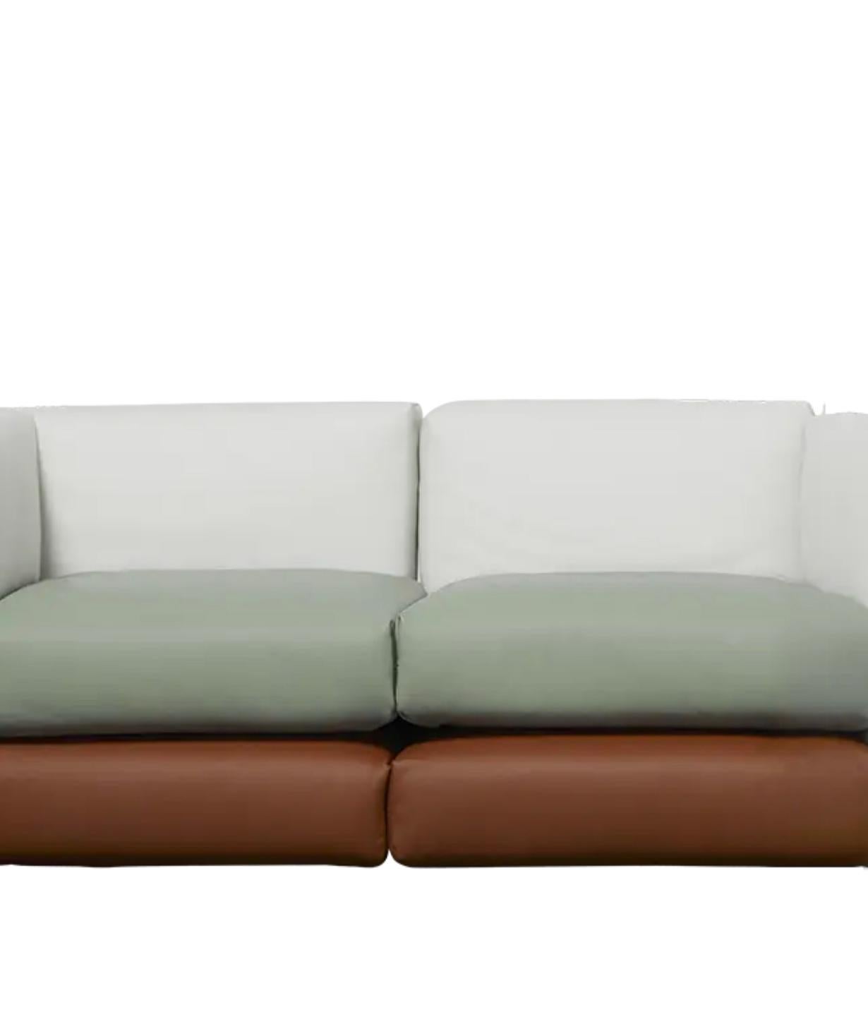 Mid-Century Modern Canapé trois places multicolore Muller Van Severen pour Bd Barcelona en vente