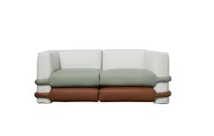Muller Van Severen Two-seater Pillow Sofa In Leather For Bd Barcelona