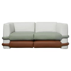 Muller Van Severen Two-seater Pillow Sofa In Leather For Bd Barcelona