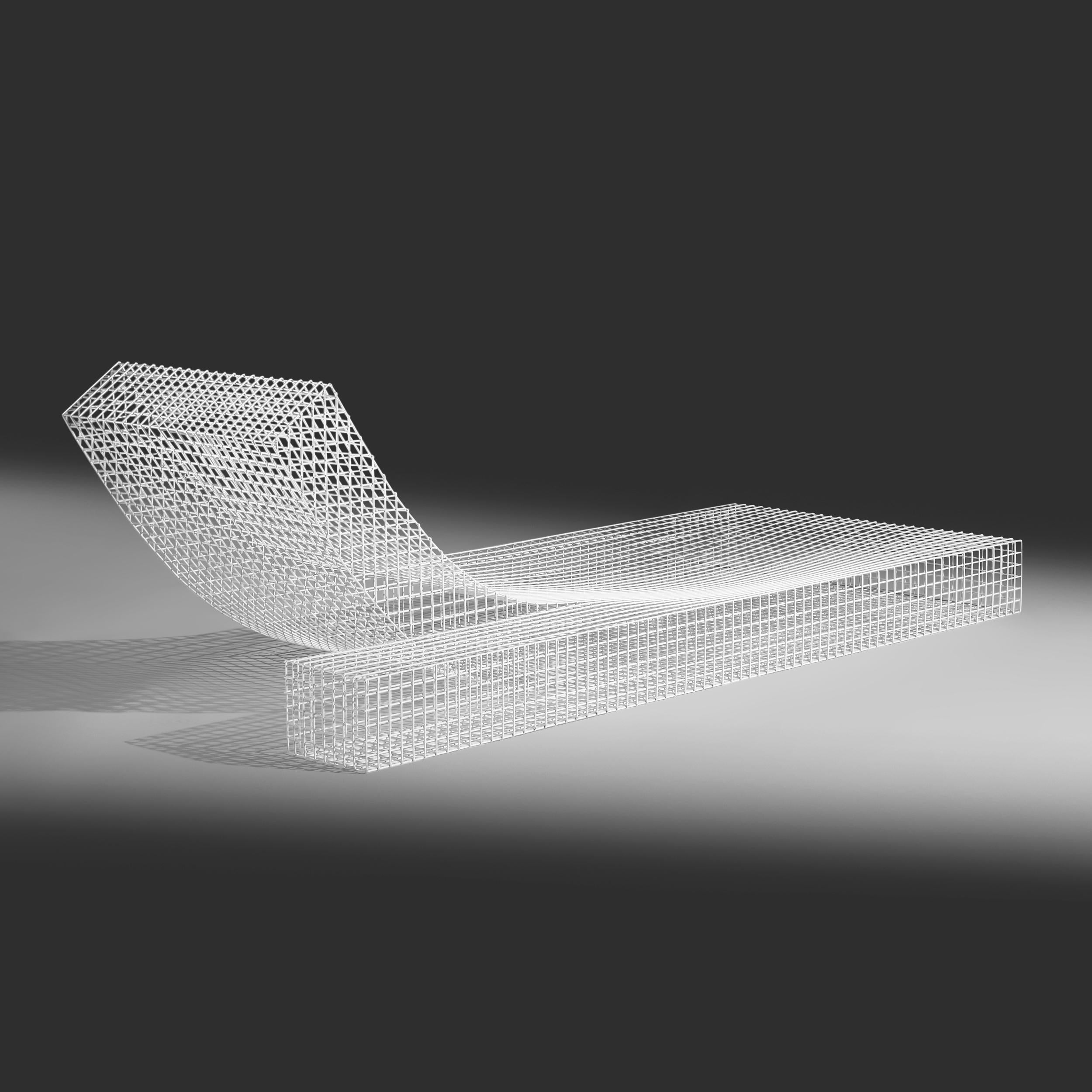 Moderno Muller Van Severen Wire S #4 chaise bianca Belgio 2016 in vendita