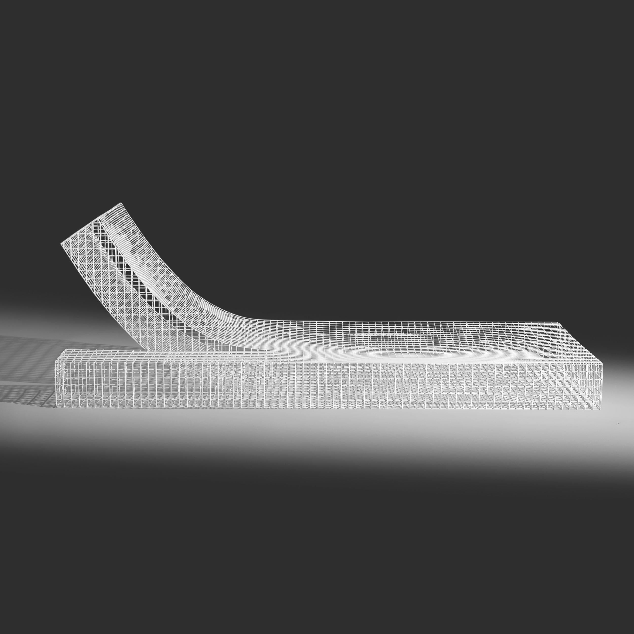 Smaltato Muller Van Severen Wire S #4 chaise bianca Belgio 2016 in vendita