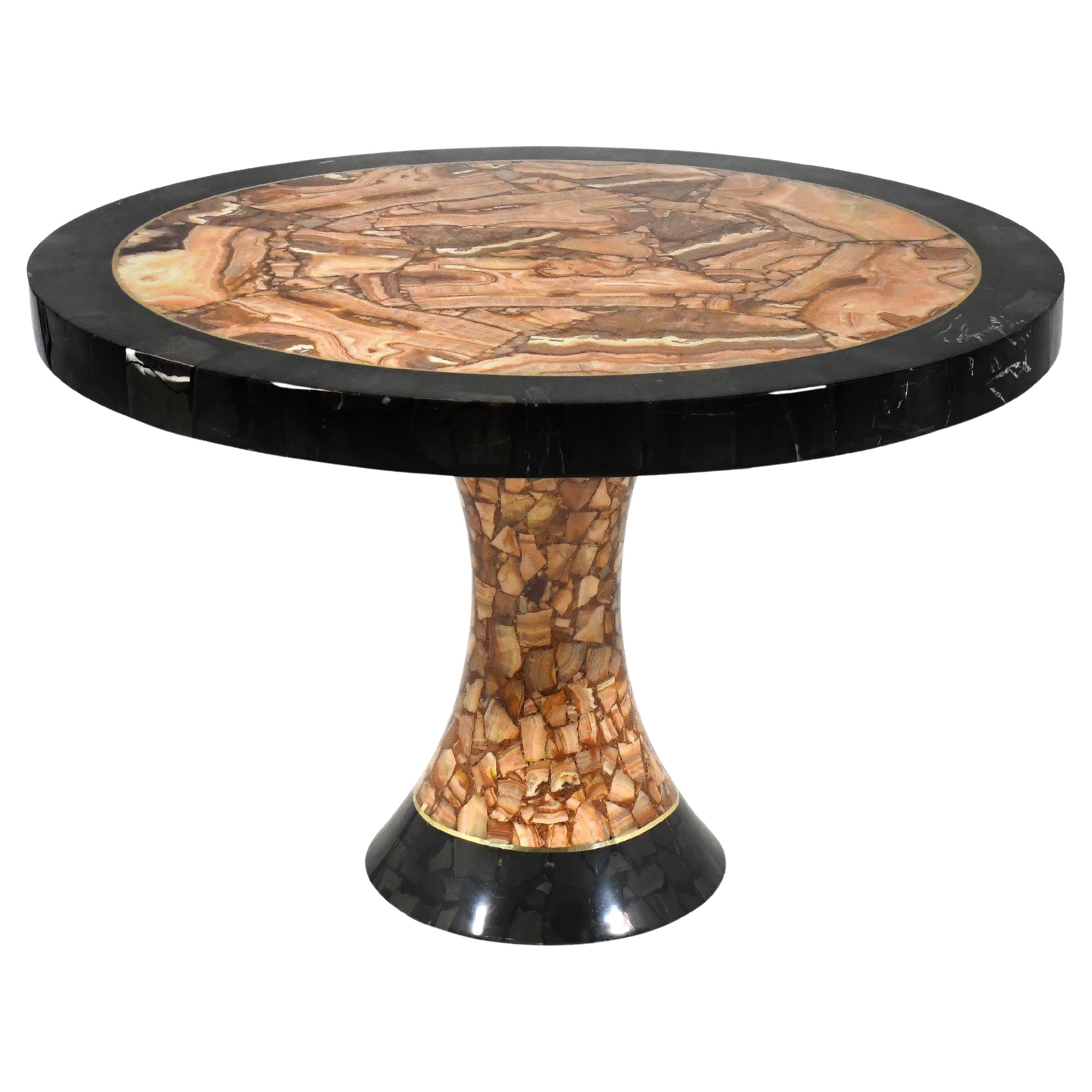 Muller
s of Mexico Onyx Pedestal Dining or Center Table For Sale