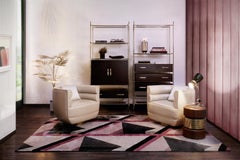 Mulligan Bookcase in Brass and Smoked Glass by Essential Home