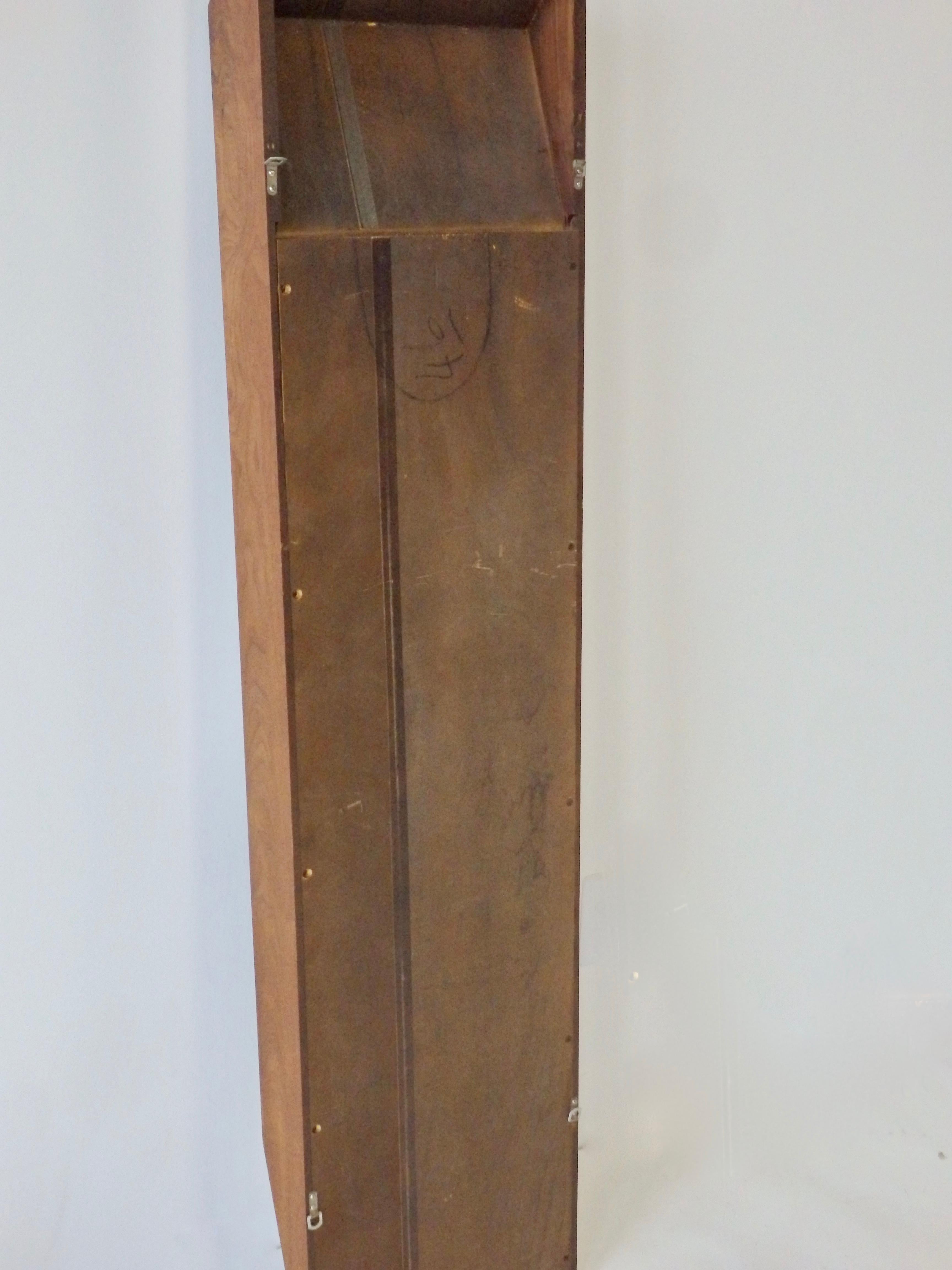Multi Adjustable Modernist Wall Hanging Walnut Magazine Display Rack In Good Condition For Sale In Ferndale, MI
