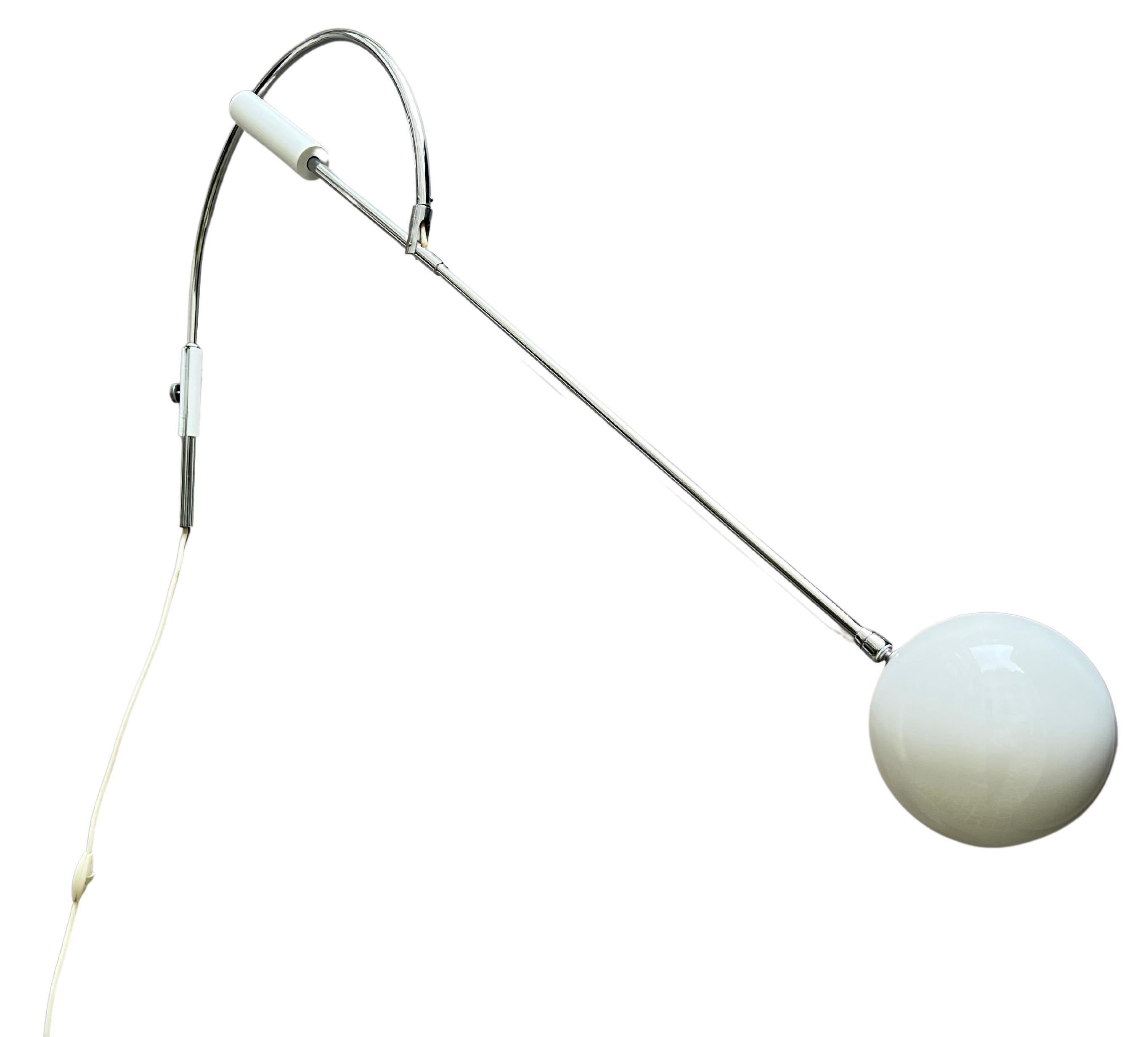 American Multi-Adjustable Robert Sonneman Wall Mounted Orbitor Reading Lamp For Sale