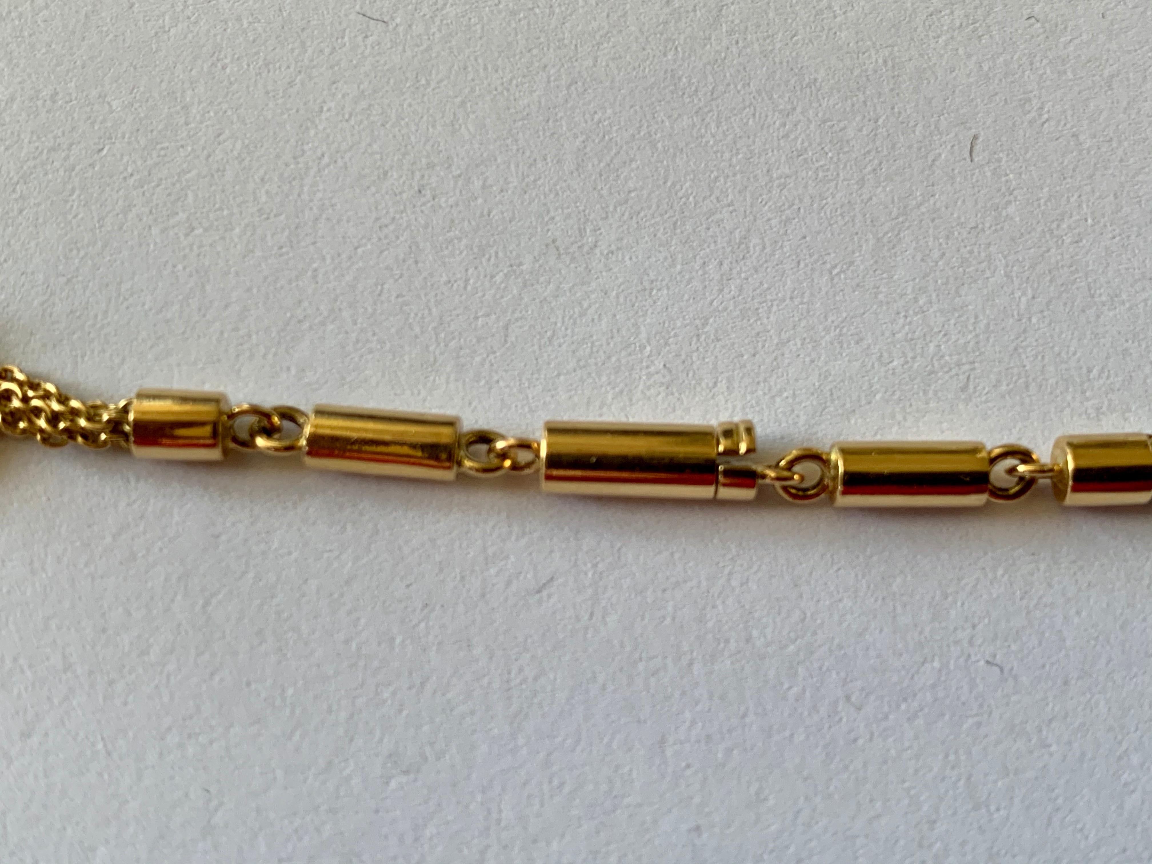 Collier à plusieurs chaînes avec pendentif avec diamants et perles baroques signé Binder en vente 2