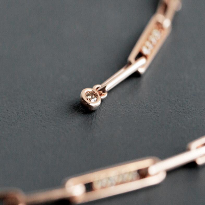 Diamanti Multi-Cognac  Collana di SOONHEE (taglia XS : lunghezza 36 cm) in vendita 2