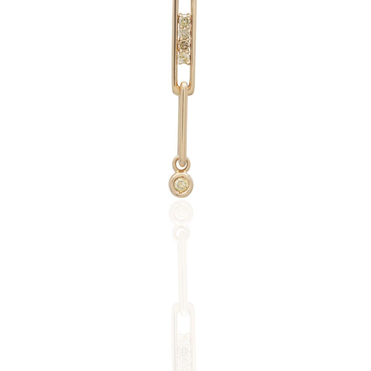 Taglio rotondo Diamanti Multi-Cognac  Collana di SOONHEE (taglia XS : lunghezza 36 cm) in vendita