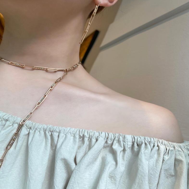 Diamanti Multi-Cognac  Collana di SOONHEE (taglia XS : lunghezza 36 cm) in vendita 3