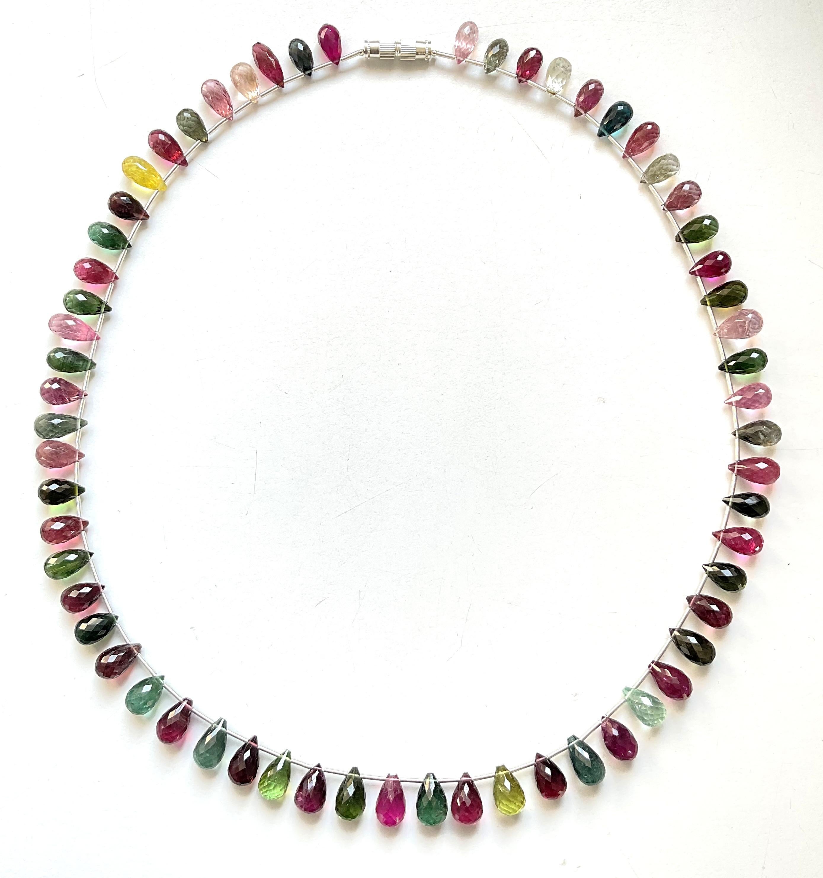 Multi Color 176.64 Carats Tourmaline Top Quality Natural Faceted Drops Necklace

Weight: 176.64 Carats
Size: 5x10 To 6x10 MM
Shape: Faceted Drops
Quantity: 1 Strand
