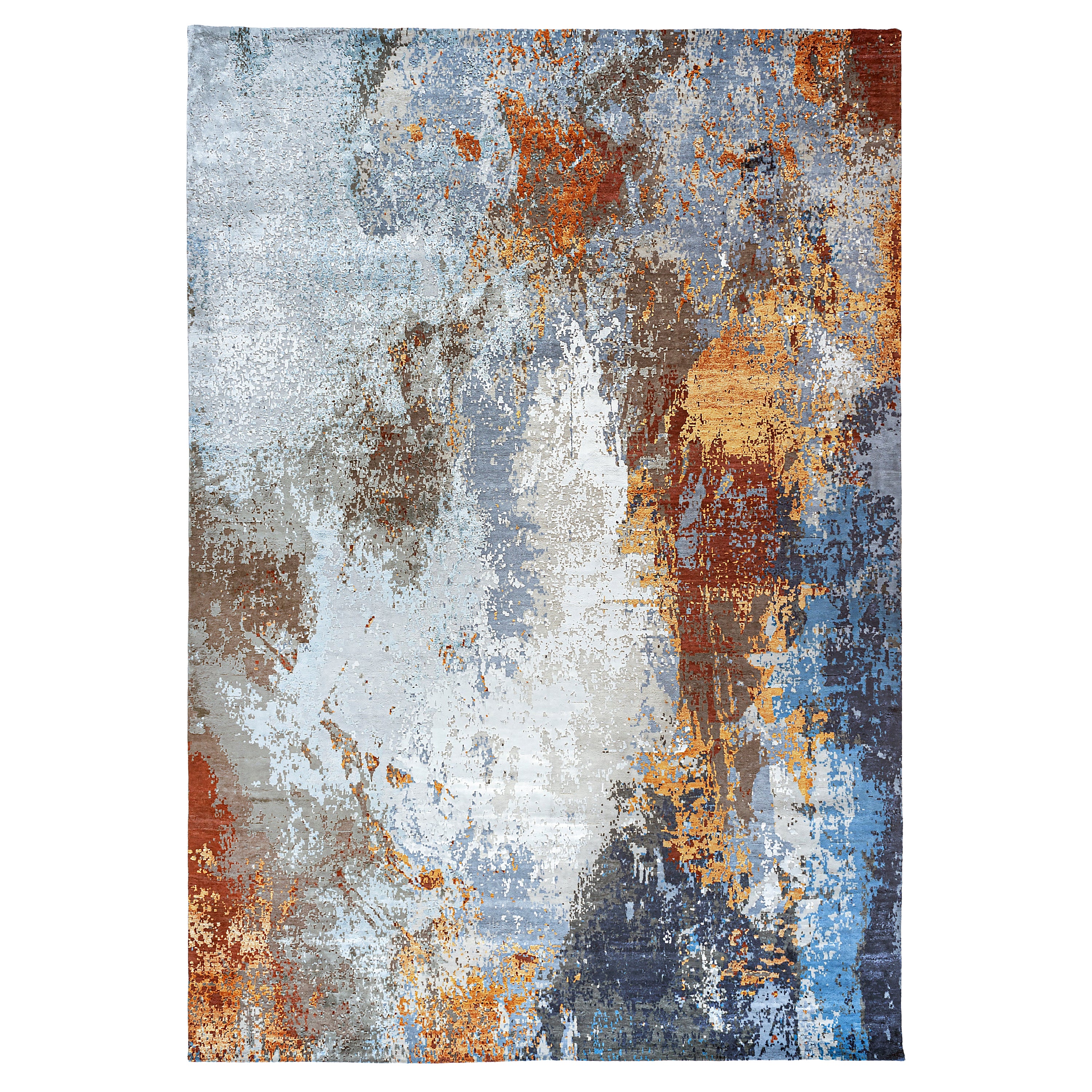 Tapis à motifs abstraits multicolores en vente