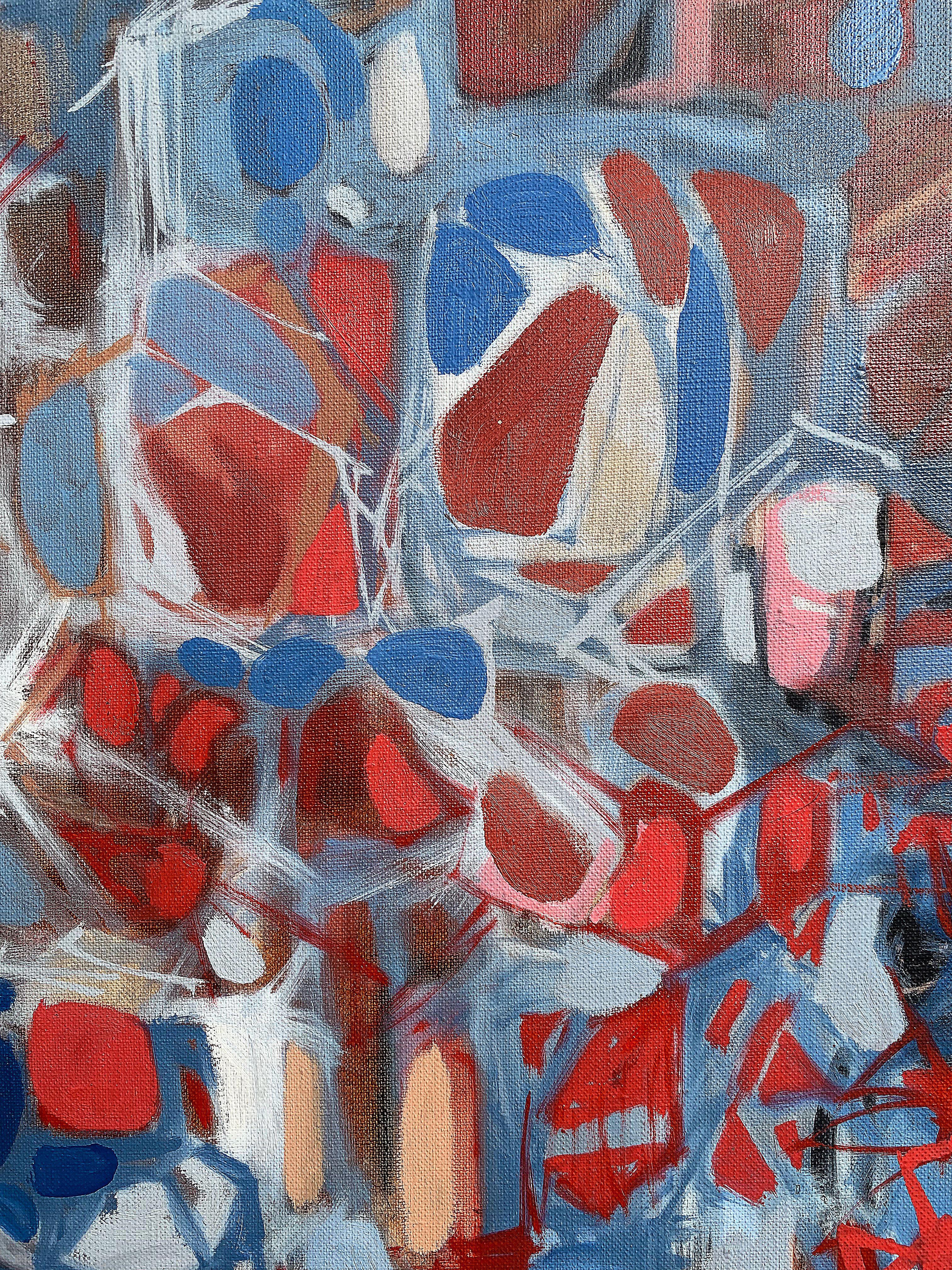 Mehrfarbige abstrakte Malerei (20. Jahrhundert) im Angebot