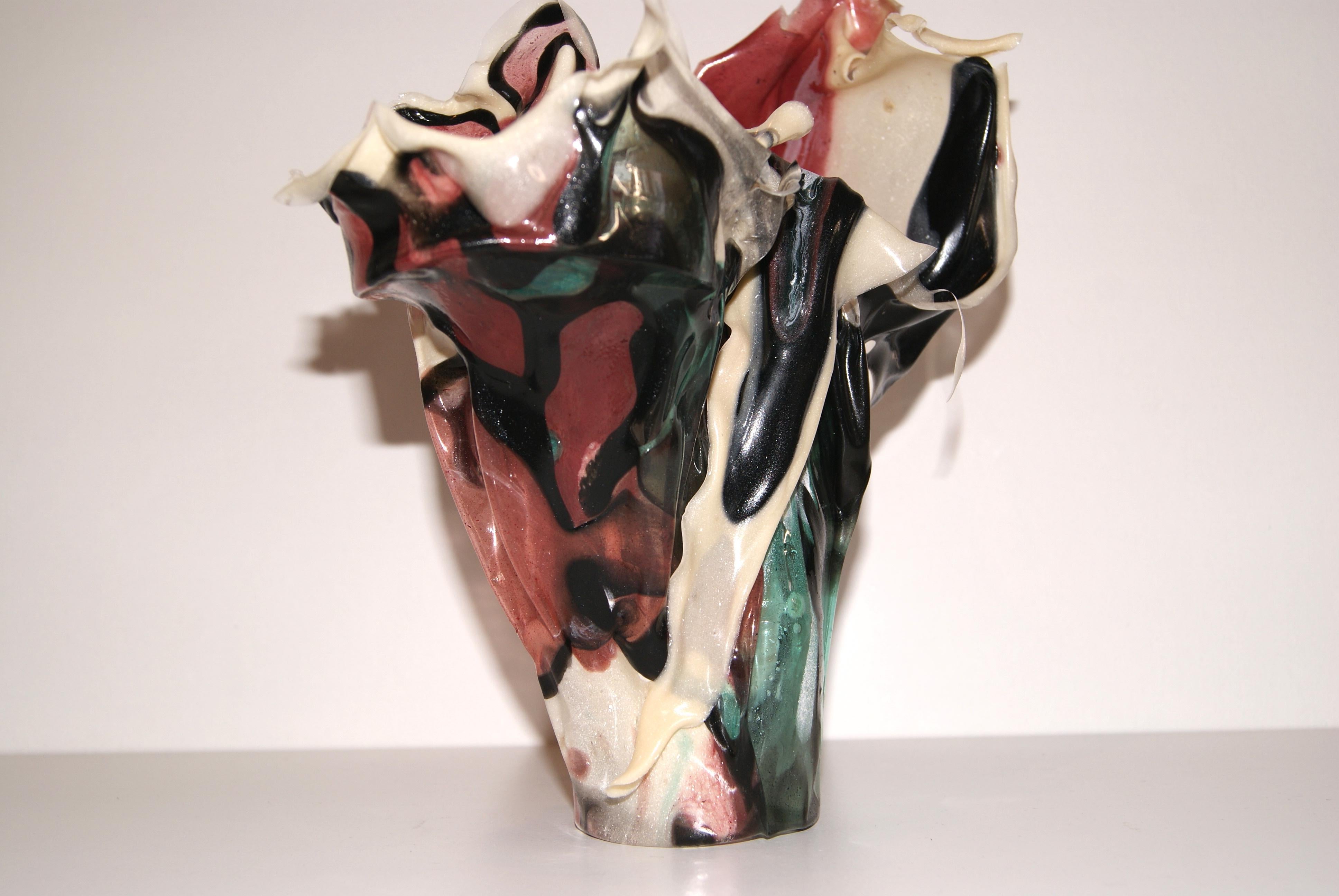 Multi Color Acrylic Sculptural Vessel In New Condition In Long Island City, NY