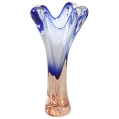 Multi-Color Art Glass Vase by Josef Hospodka for Glass Factory Chribska, 1960s