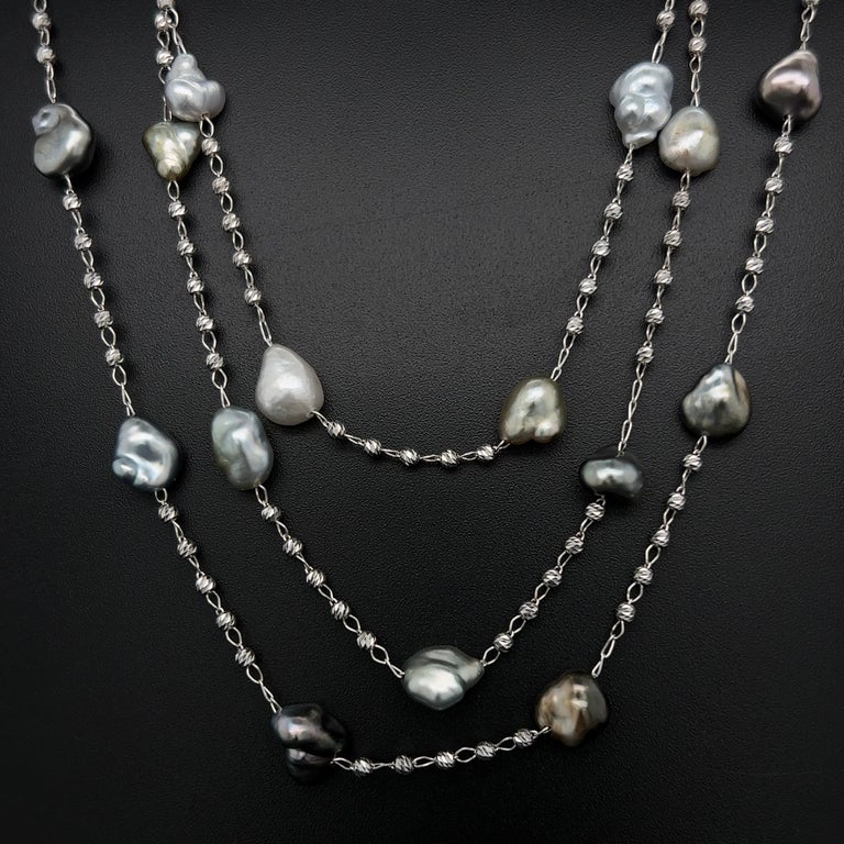 Silver Multi Beaded Necklace: Stunning and Versatile
