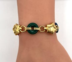 Multi-Color Bracelet in 18K Yellow Gold