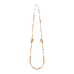 Multi-Color Briolette Cut Diamond Gold Chain Necklace