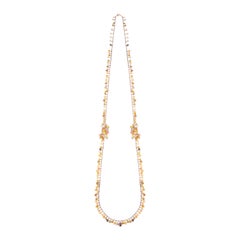 Multi-Color Briolette Cut Diamond Gold Chain Necklace