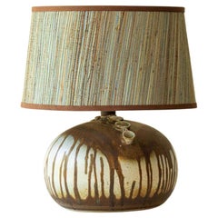 Multi color Ceramic Table Lamp, New Lampshade by R. Houben, 1970s