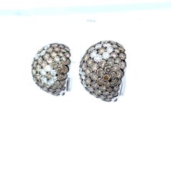 Multi-Color Diamond Dome Earrings