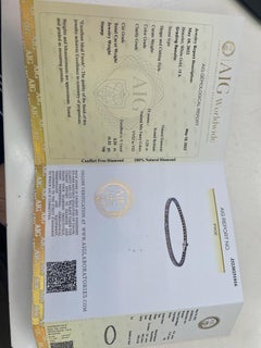 Multi Color Diamonds Tennis Bracelet, 18K white gold bracelet, AIG certification