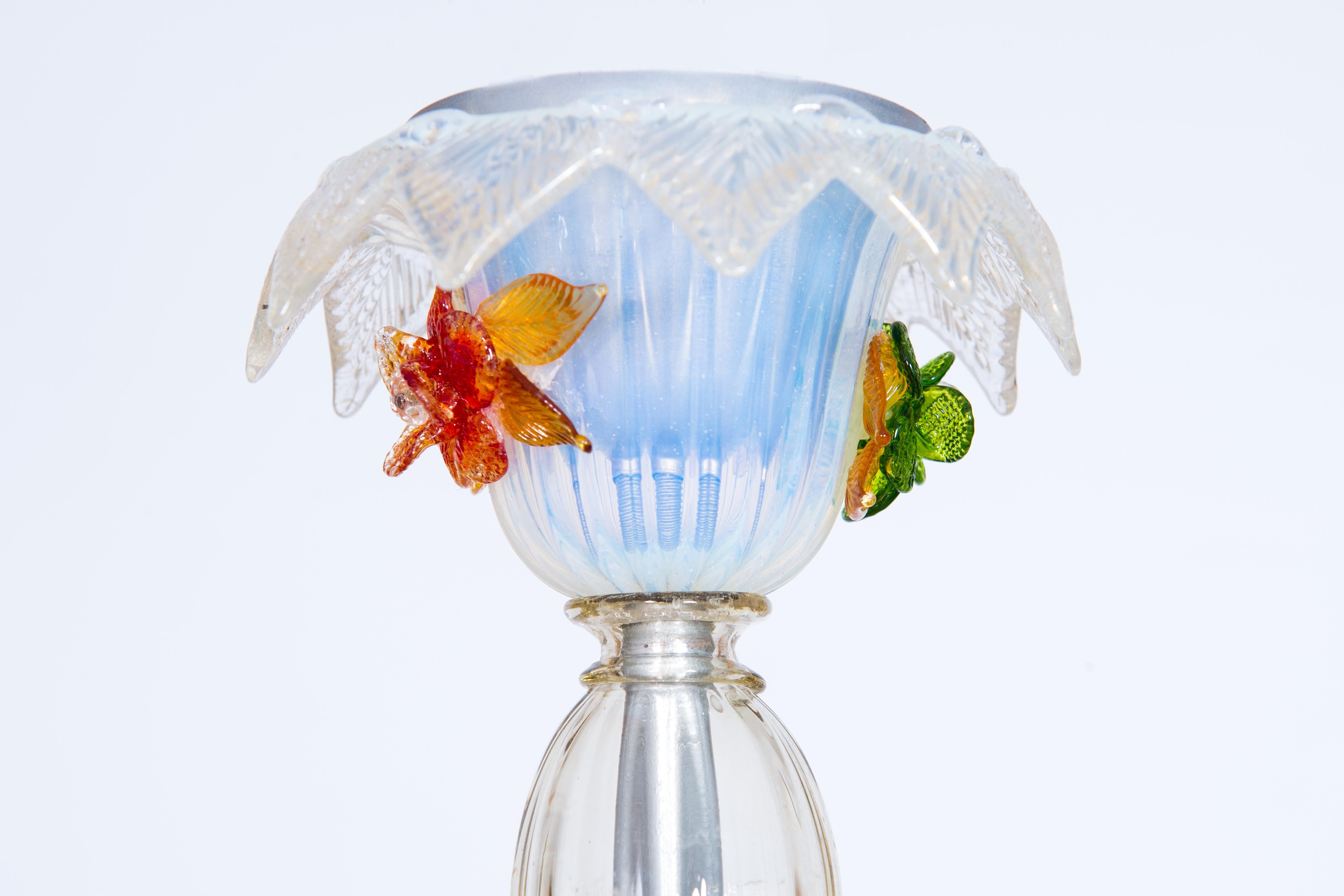 Multi-Color Floral Chandelier in Blown Murano Glass Deco, Giovanni Dalla Fina 7