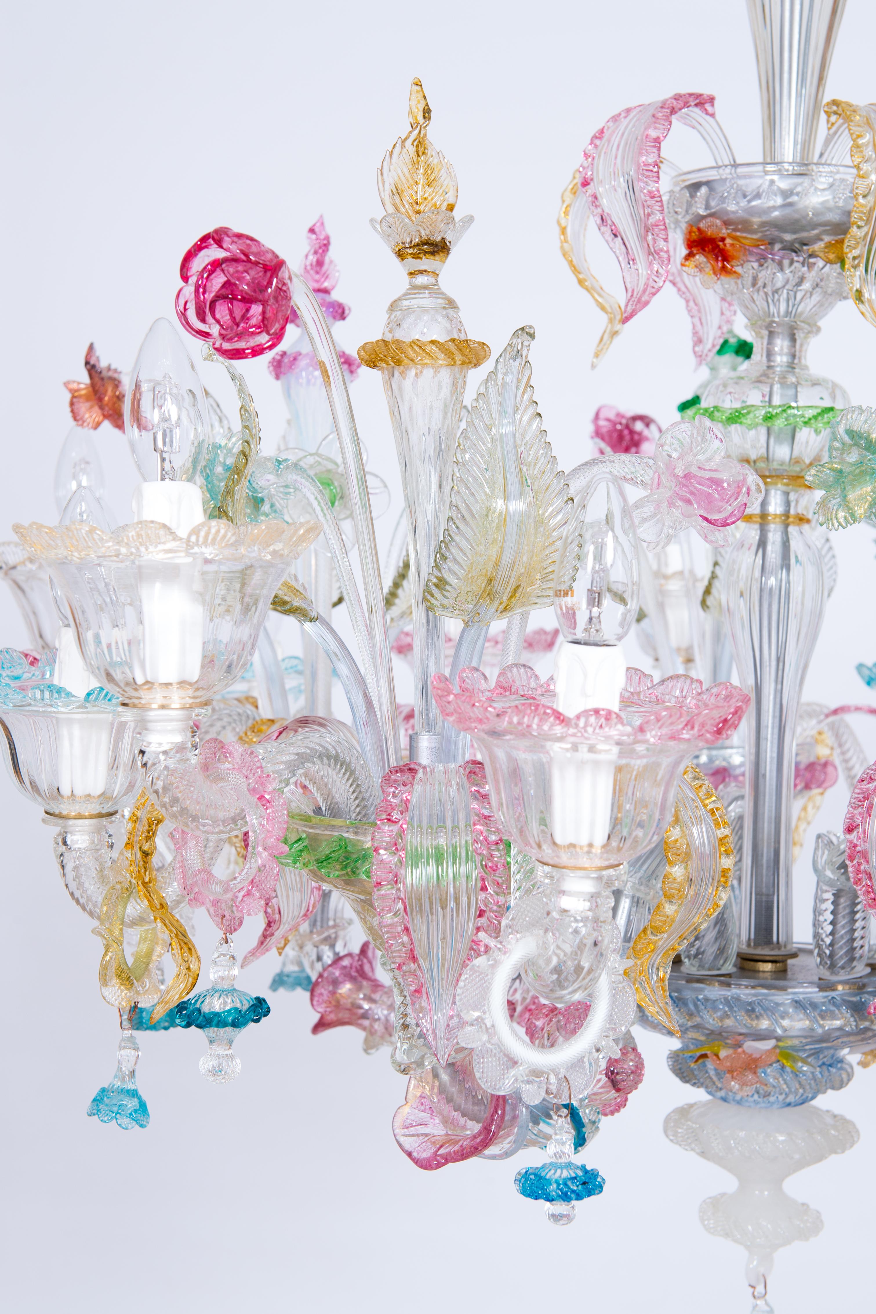 murano floral chandeliers