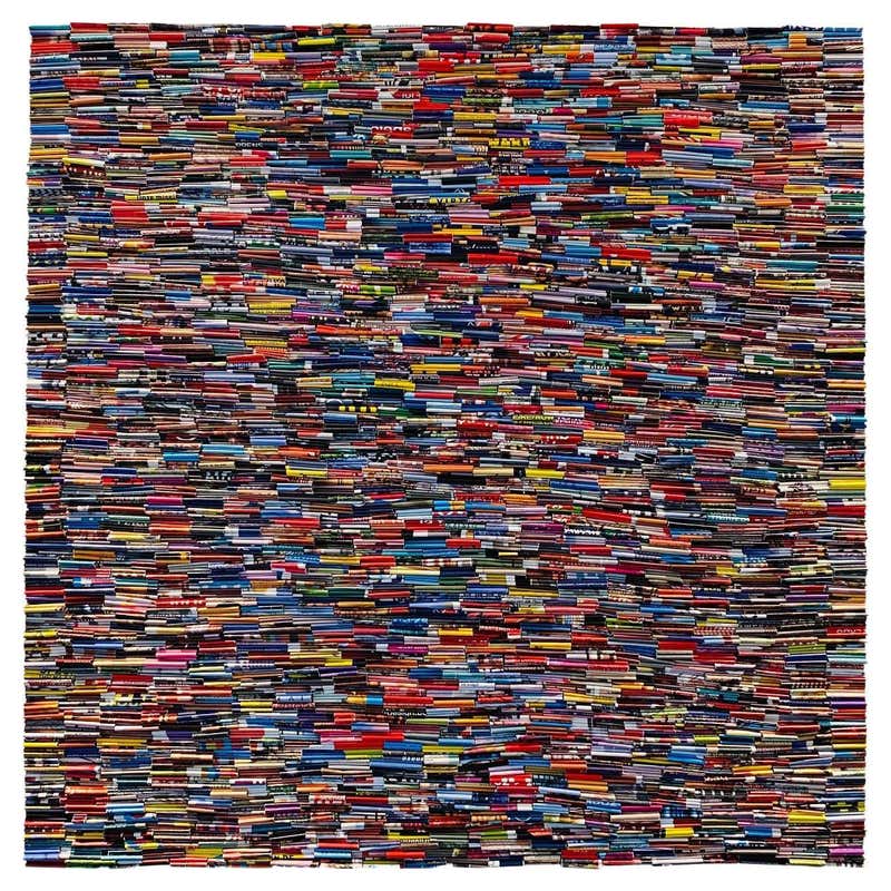 Multi Color Folded Paper Wall Sculpture, Belgium, Contemporary For Sale ...