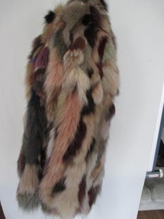 Multi color Fox Fur Coat