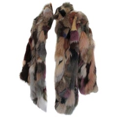 Multi color Fox Fur Coat