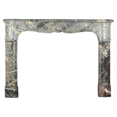 Multi Color French Campan Marble Used Fireplace Surround