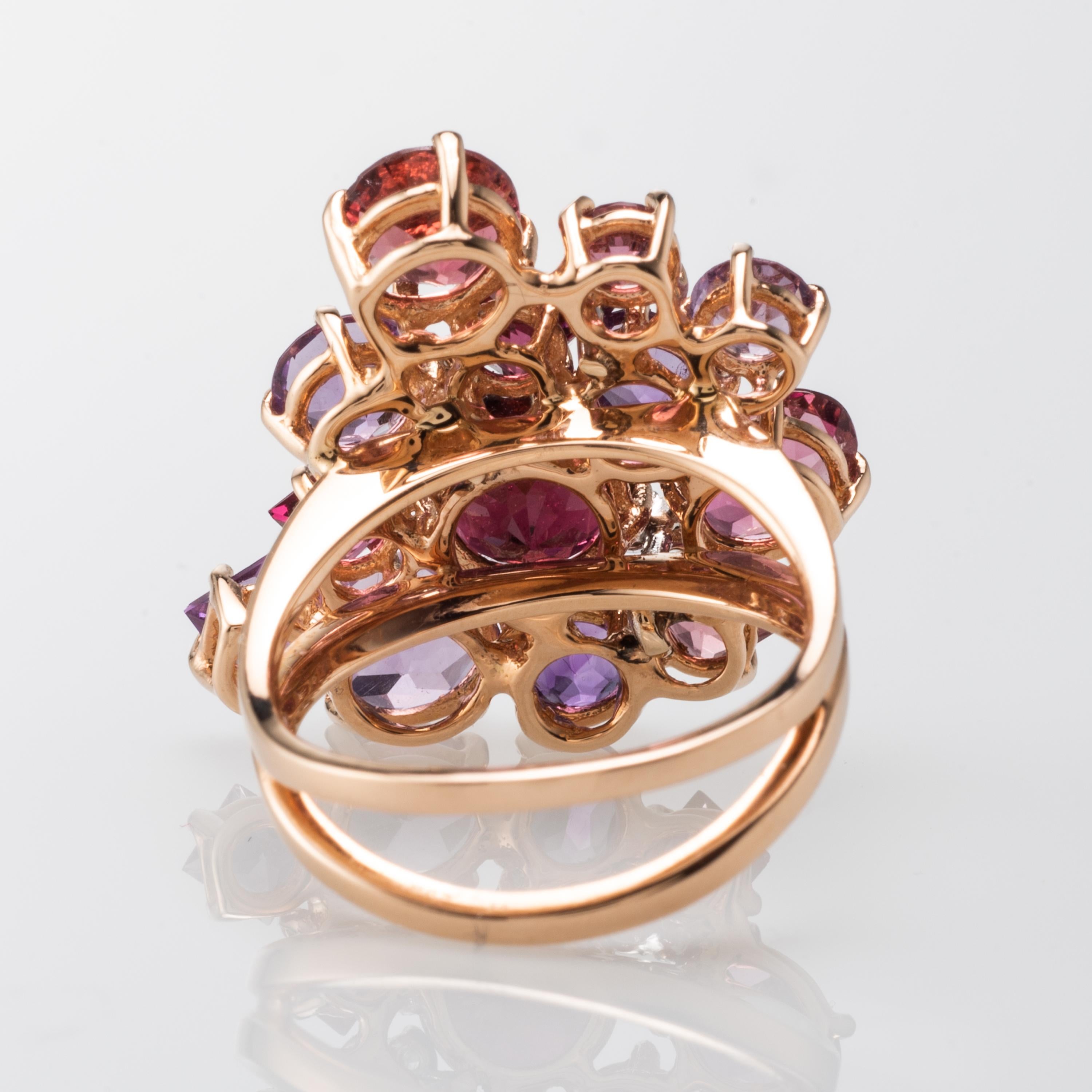 rose gold lotus flower engagement ring