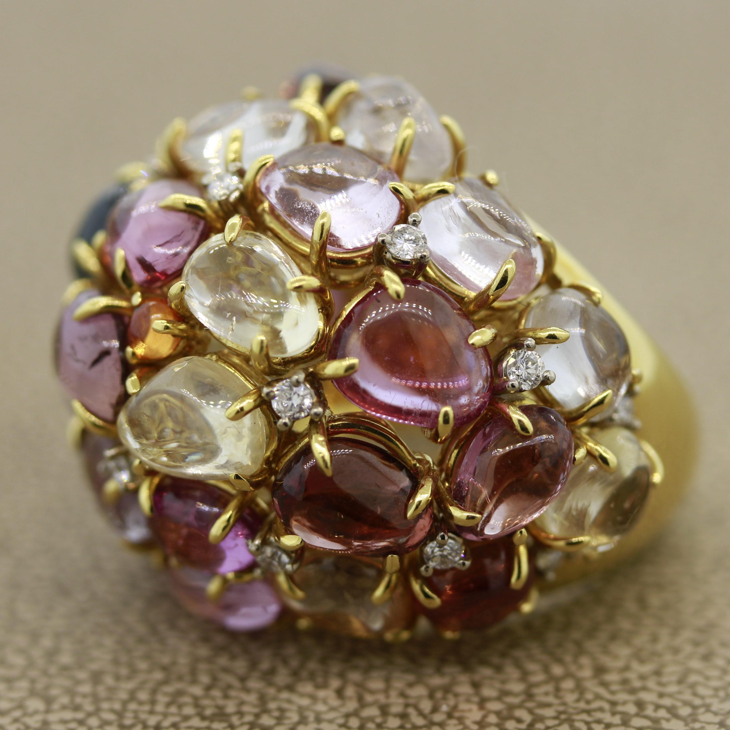 dome ring with stones