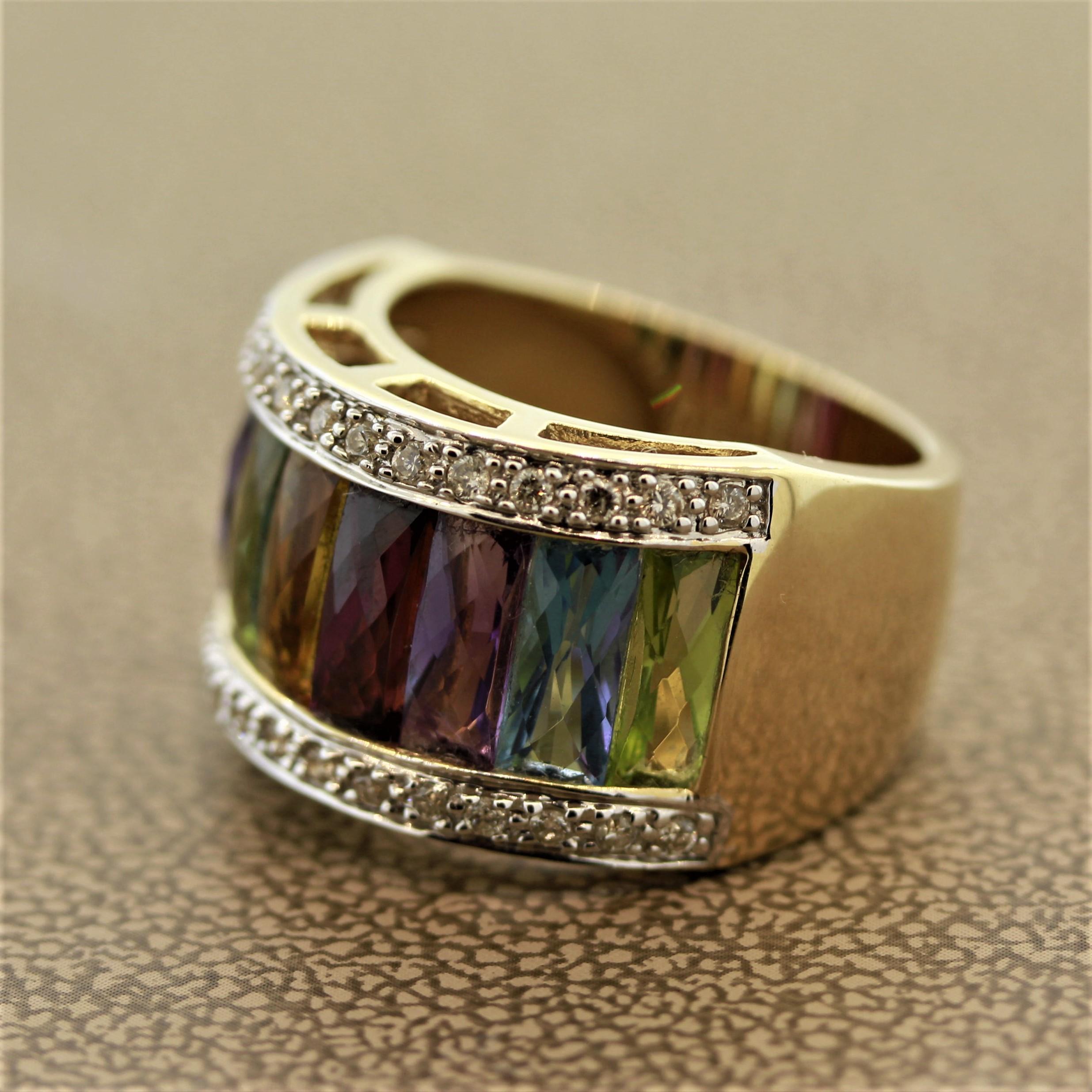 multicolor gold ring