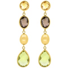 Multi-Color Gemstone Drop and Dangle Earrings