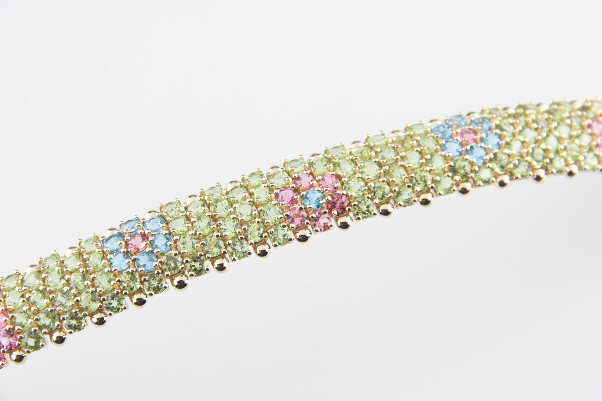 multi color gemstone bracelet