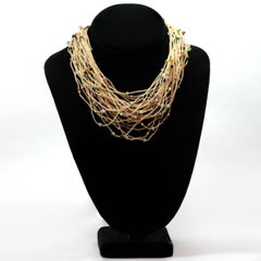 Multi-Color Gemstone Yellow Gold Bracelet Necklace and Earrings Set