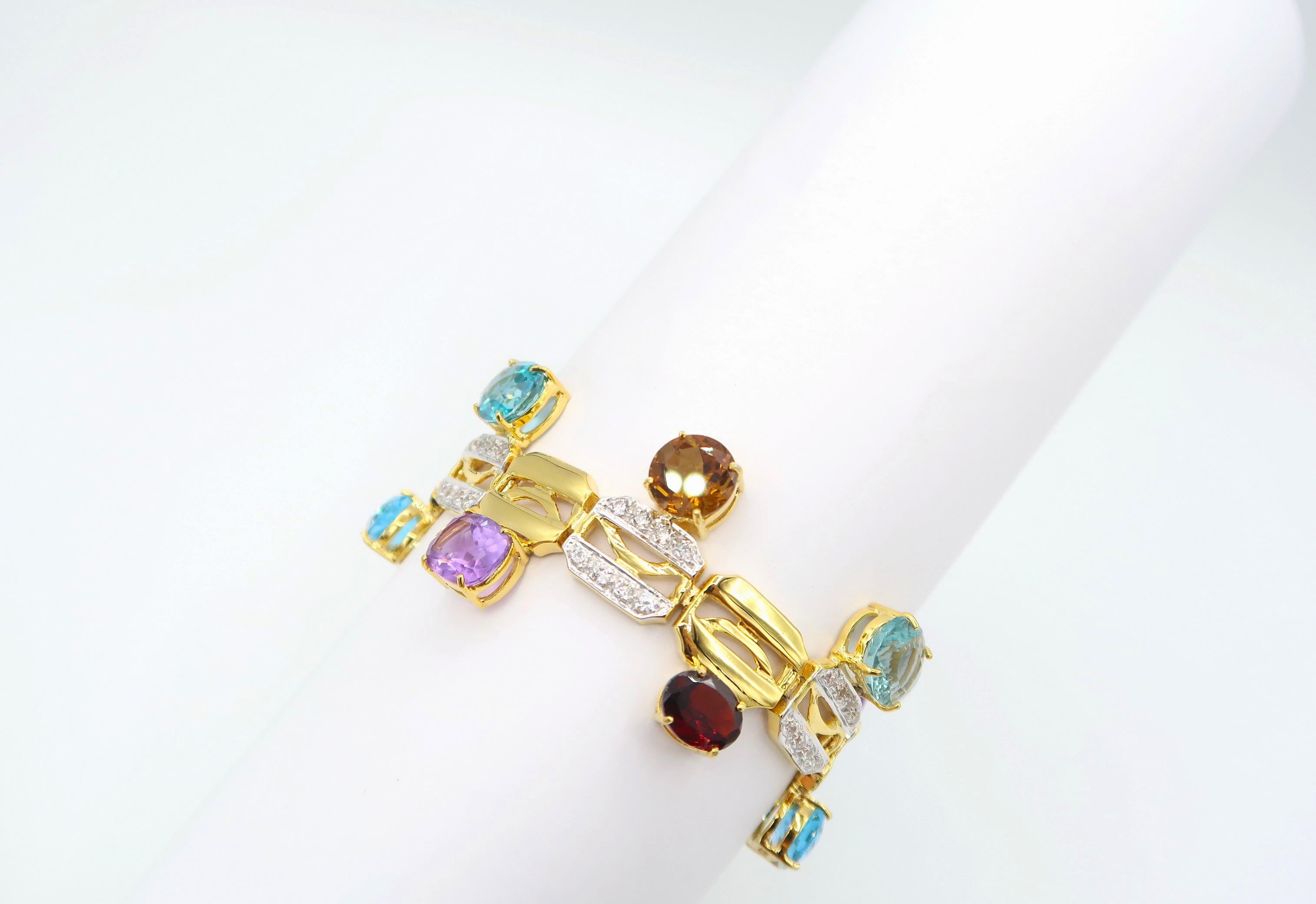 multi coloured gemstone bracelet