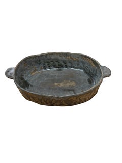 Contemporary Oval Tray in Multi-Color Glaze, Ceramic, China, New