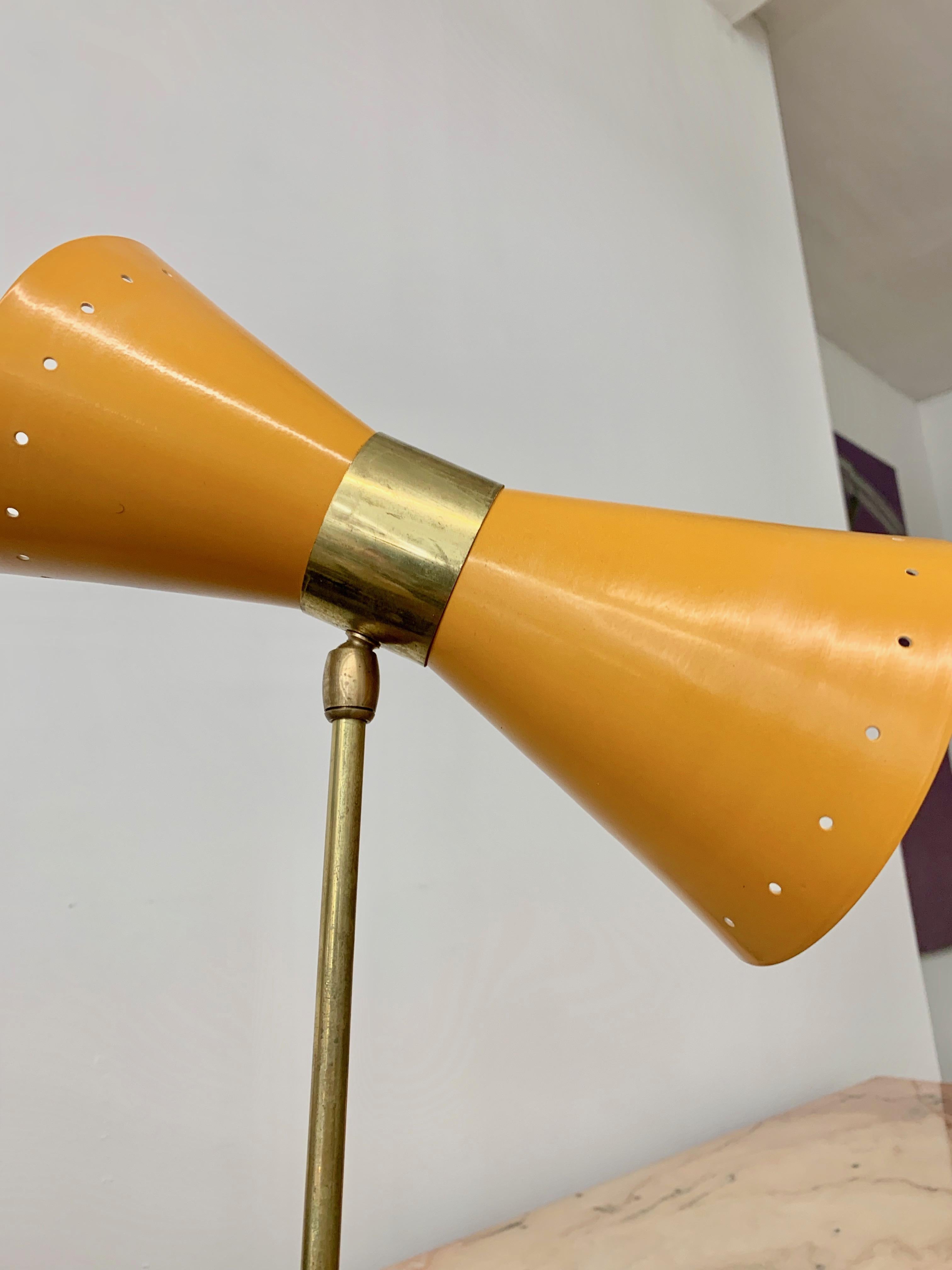 Multi-Color Italian Three-Arm Floor Lamp, 'Triennale' Style 8