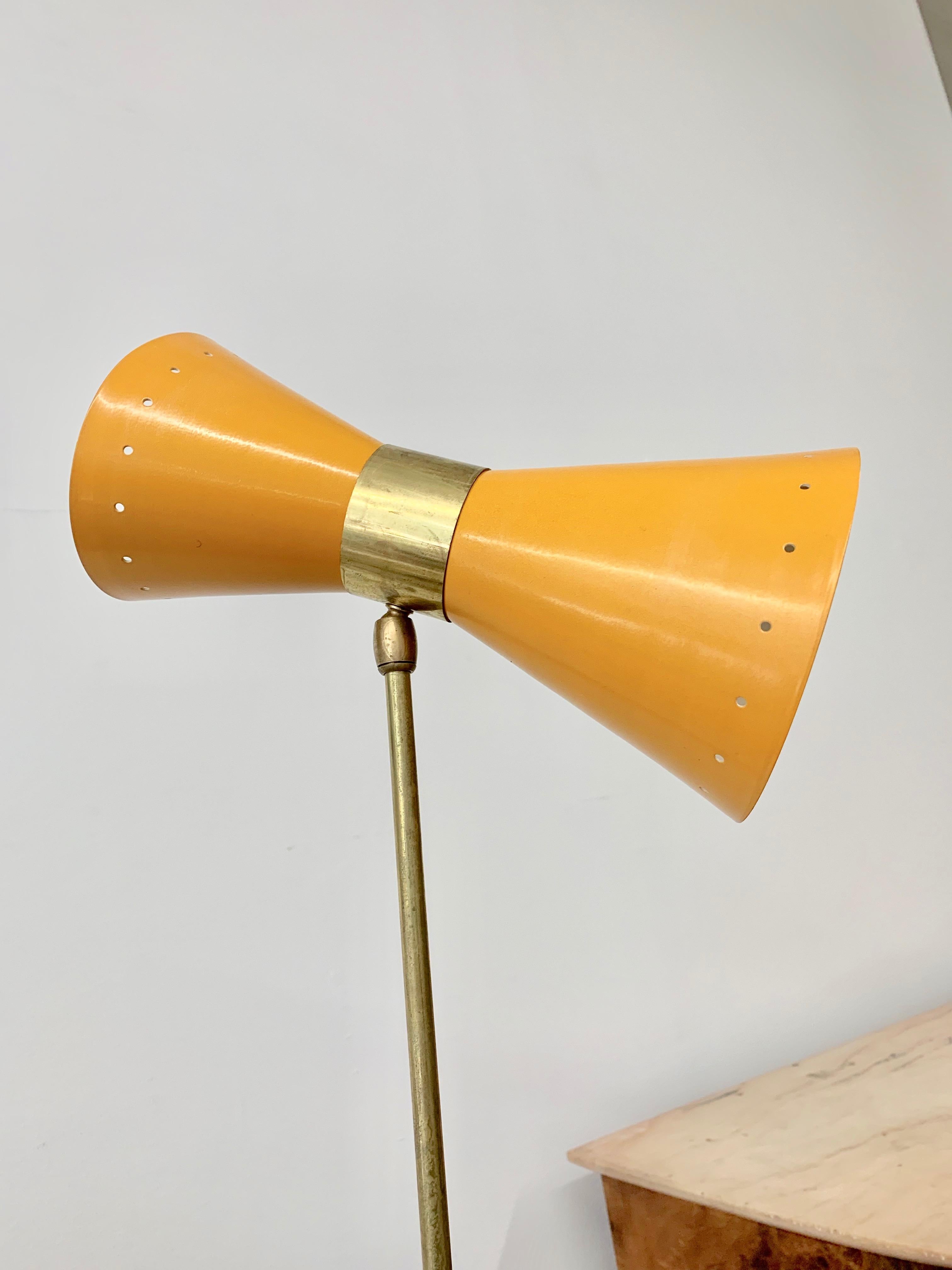 Multi-Color Italian Three-Arm Floor Lamp, 'Triennale' Style 10