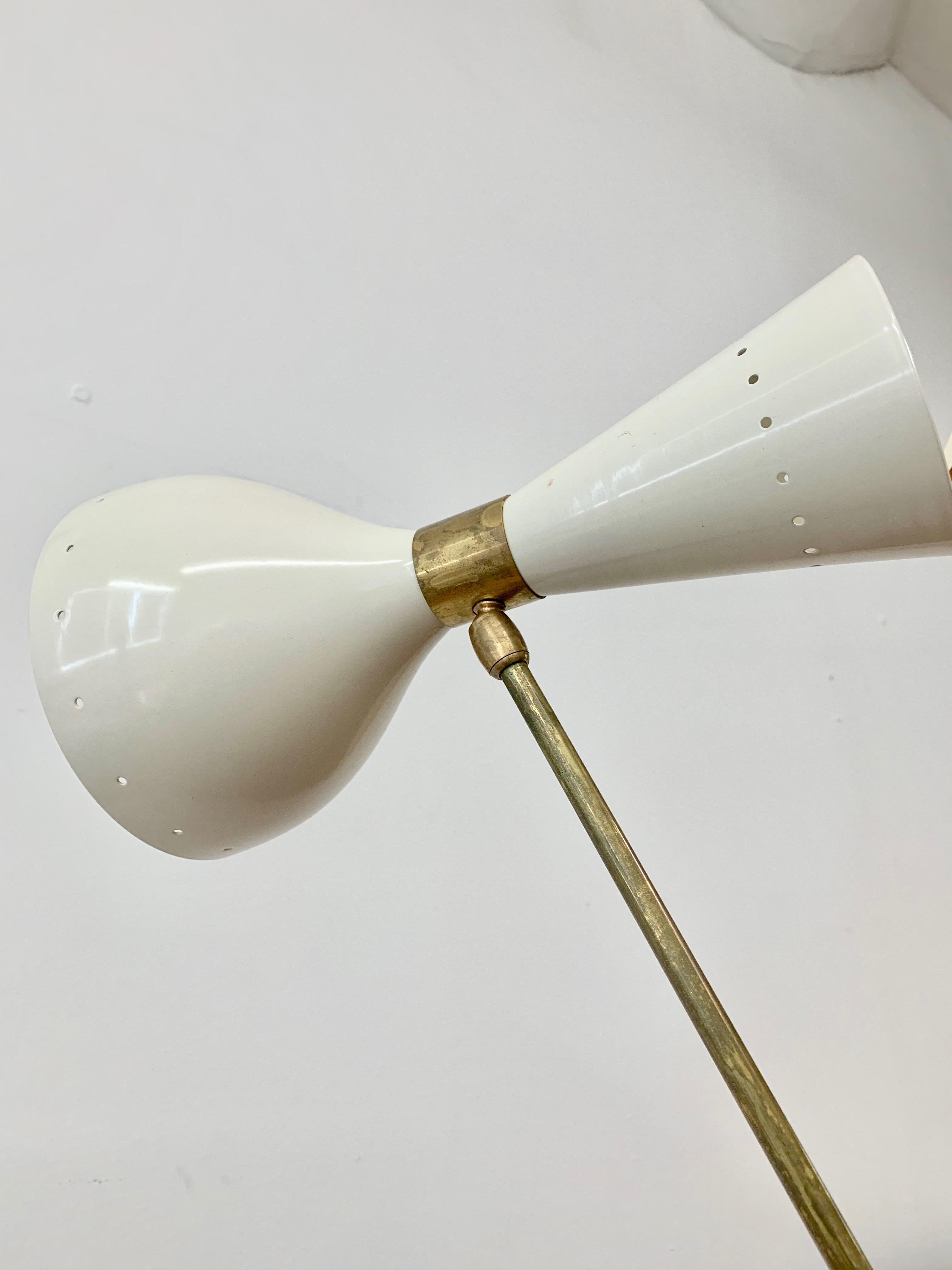 Multi-Color Italian Three-Arm Floor Lamp, 'Triennale' Style 11