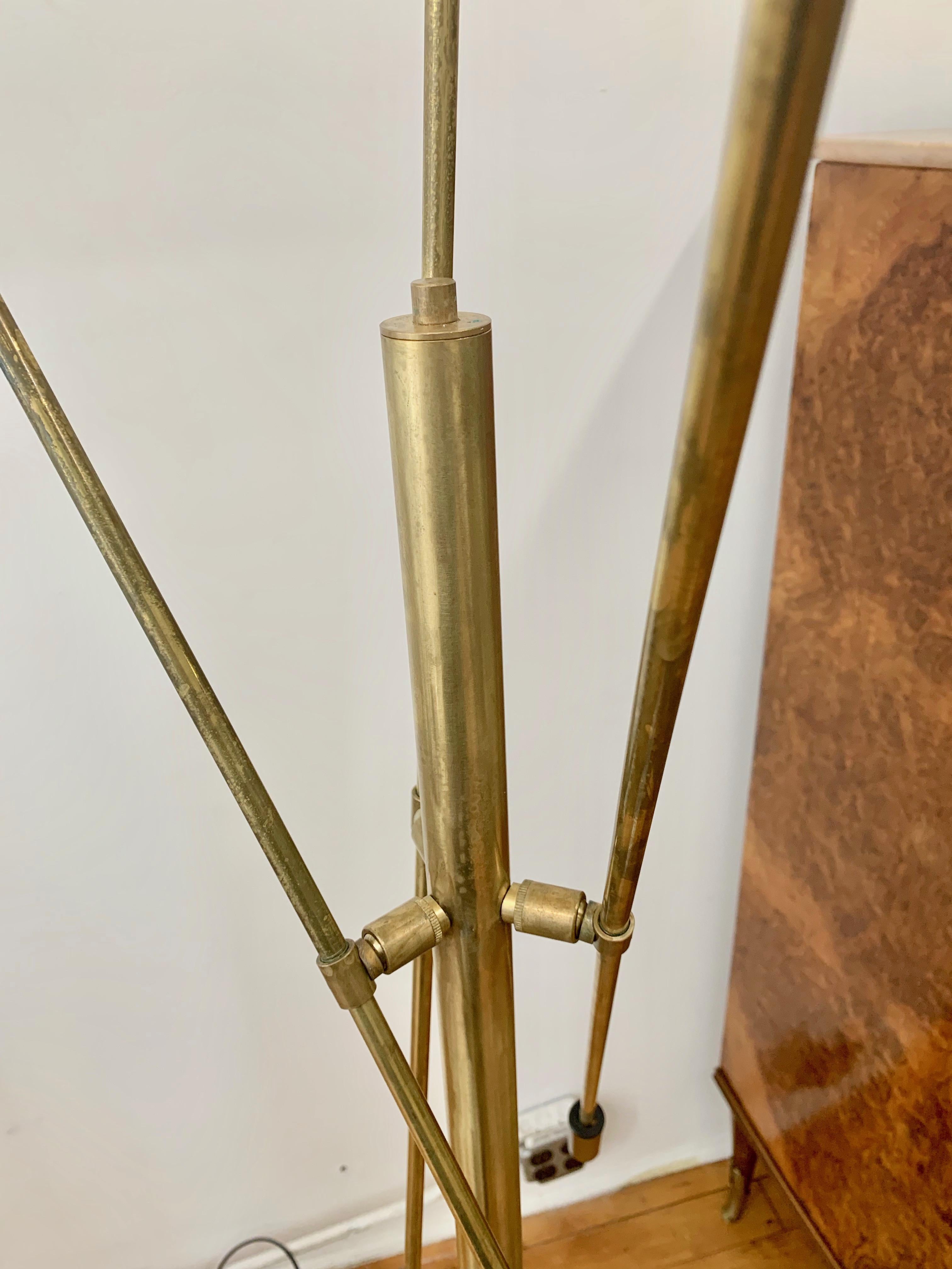 Multi-Color Italian Three-Arm Floor Lamp, 'Triennale' Style 12