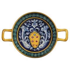 Multi Color low Ceramic 6 Inch Dish with handles